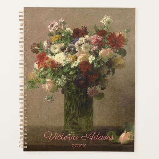 Floral Bouquet - Gepersonaliseerde Franse Fine Art Planner (Voorkant)
