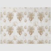 Floral Bouquet  Gold Script Decoupage Tissuepapier (Voorkant)