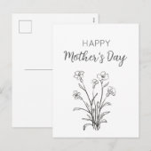 Floral Bouquet Happy Moederdag Feestdagenkaart (Voorkant / Achterkant)