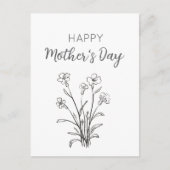 Floral Bouquet Happy Moederdag Feestdagenkaart (Voorkant)