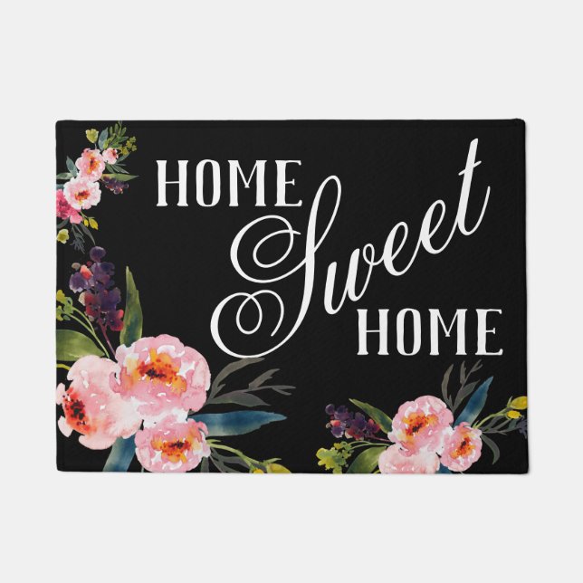 Floral Bouquet Home Sweet Home Deurmat (Voorkant)