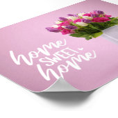 Floral Bouquet Home Sweet Home Poster (Hoek)
