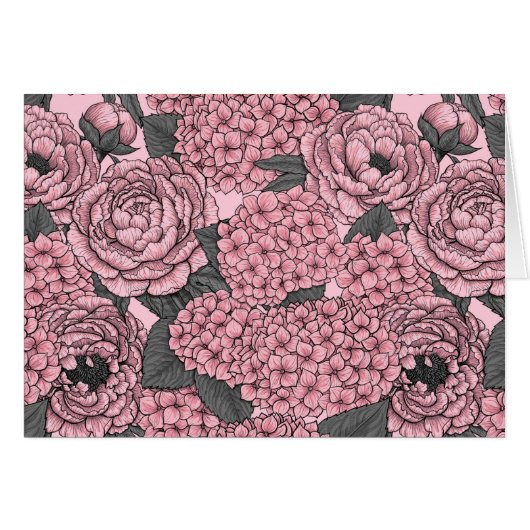 Floral bouquet in roze (Voorkant Horizontaal)