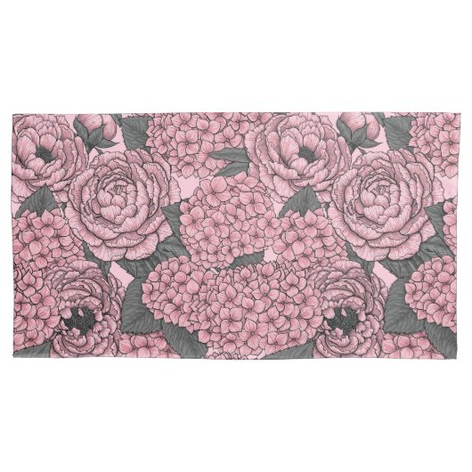 Floral bouquet in roze kussensloop (Voorkant-Links)