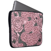 Floral bouquet in roze laptop sleeve (Voorkant Rechts)