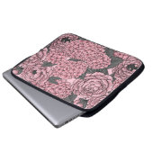 Floral bouquet in roze laptop sleeve (Voorkant onderkant)