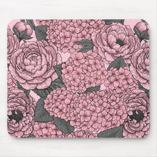 Floral bouquet in roze muismat (Voorkant)