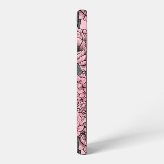 Floral bouquet in roze samsung galaxy hoesje (Linkerkant)