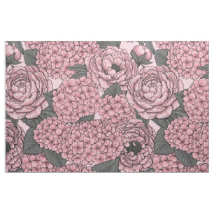 Floral bouquet in roze stof