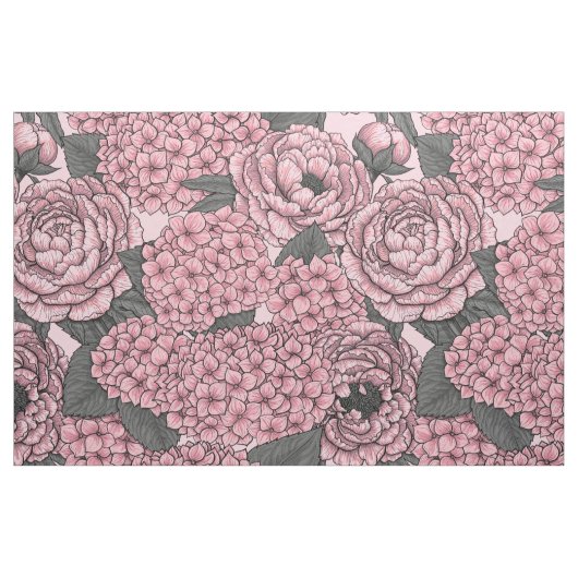 Floral bouquet in roze stof (Fat Quarter)