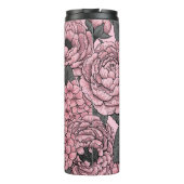 Floral bouquet in roze thermosbeker (Achterkant)