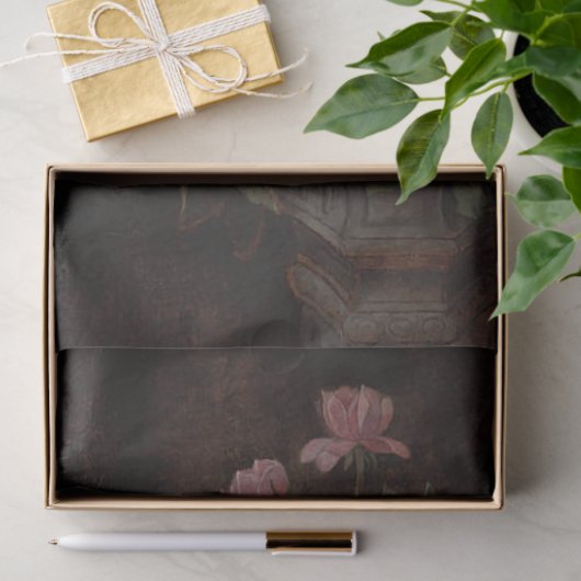 Floral bouquet in zwart ontkoppelpapier tissuepapier (Geschenk)