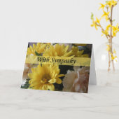 Floral Bouquet Large Font Sympathcard Kaart (Gele Bloem)