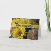 Floral Bouquet Large Font Sympathcard Kaart (Voorkant)