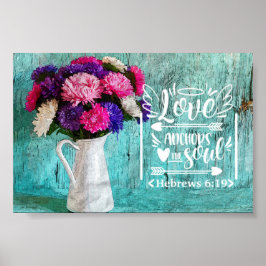 Floral Bouquet | Liefde Anchors De sol Poster