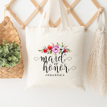 Floral Bouquet Maid of Honor Tas<br><div class="desc">Geef dit tas een mooi cadeau!</div>