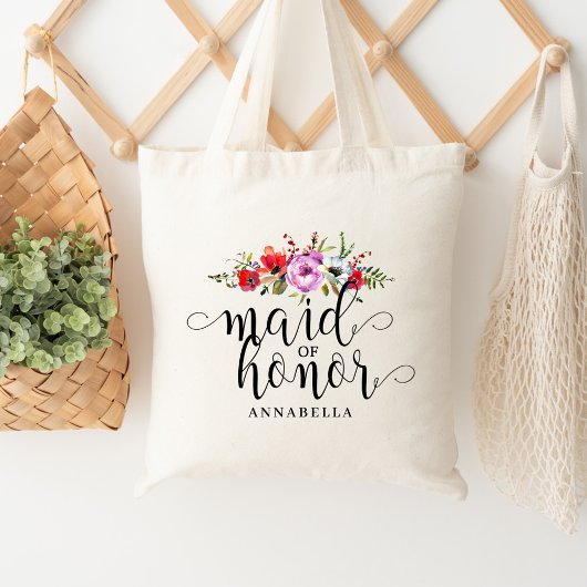Floral Bouquet Maid of Honor Tas