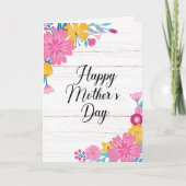 Floral Bouquet Moederdag Kaart (Voorkant)