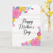 Floral Bouquet Moederdag Kaart (Gele Bloem)