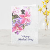 Floral Bouquet Moederdag Kaart (Gele Bloem)