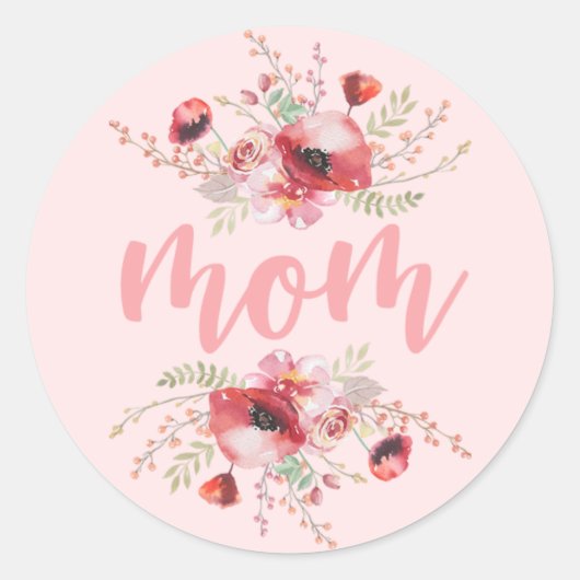 Floral Bouquet | MOEDERDAG Ronde Sticker (Voorkant)