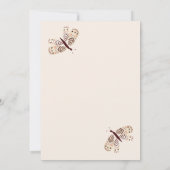 Floral bouquet naherfstkleuren Weddenschap Kaart (Achterkant)