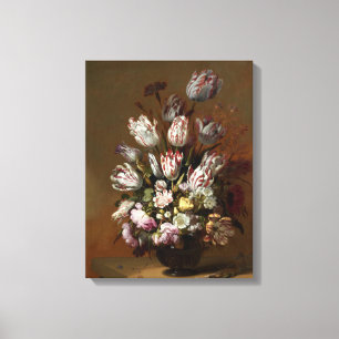 Floral Bouquet -  Nederlands nog steeds fijn kunst Canvas Afdruk
