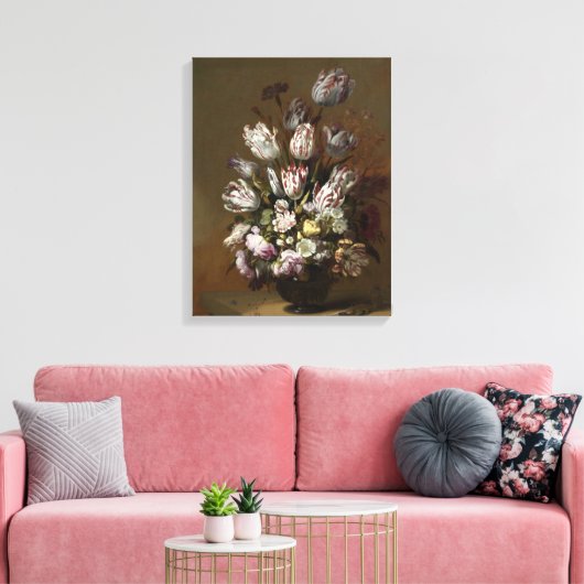 Floral Bouquet -  Nederlands nog steeds fijn kunst Canvas Afdruk (Insitu (Woonkamer))