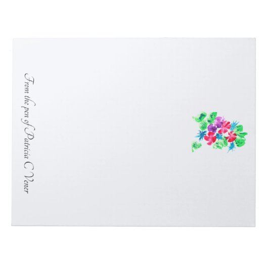 Floral Bouquet Note Pad Notitieblok (Voorkant)