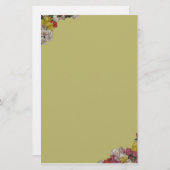 Floral Bouquet op Light Gold Stationery Briefpapier (Voorkant / Achterkant)