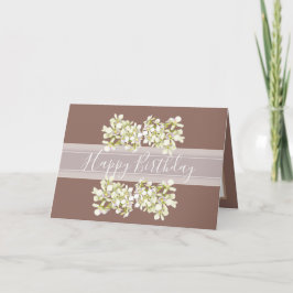 Floral Bouquet Orchid Flower Red Girl Birthday Kaart