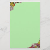 Floral Bouquet over Light Green Stationery Briefpapier (Voorkant)