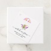 Floral Bouquet Parachute Baby shower Bedankjes Labels (In situ)