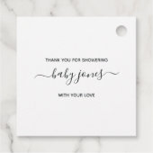 Floral Bouquet Parachute Baby shower Bedankjes Labels (Achterkant)