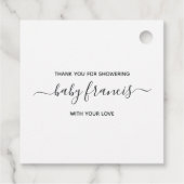 Floral Bouquet Parachute Baby shower Bedankjes Labels (Achterkant)