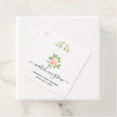 Floral Bouquet Parachute Baby shower Bedankjes Labels (In situ)