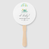 Floral Bouquet Parachute Baby shower Handwaaier (Voorkant)