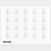 Floral Bouquet Parachute Baby shower Ronde Sticker (Vel)