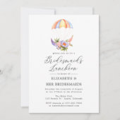 Floral Bouquet Parachute Bridesmaids Luncheon Kaart (Voorkant)