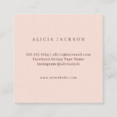 Floral bouquet pastel waterverf bruiloft planner vierkante visitekaartje (Achterkant)