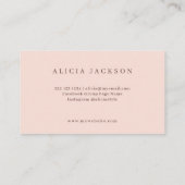 Floral bouquet pastel waterverf bruiloft planner visitekaartje (Achterkant)