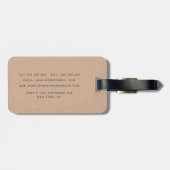 Floral Bouquet Personalized Editable Template Bagagelabel (Achterkant horizontaal)