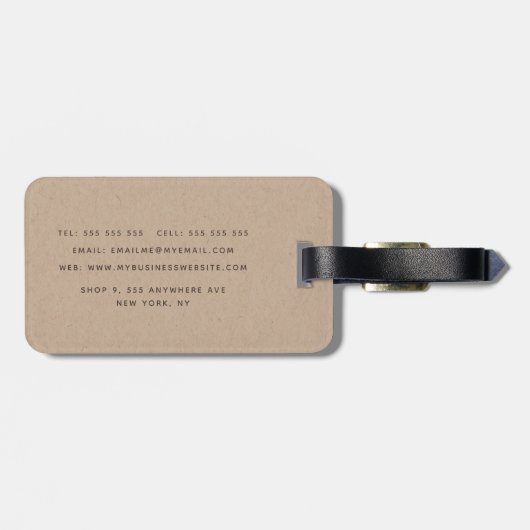 Floral Bouquet Personalized Editable Template Bagagelabel (Achterkant horizontaal)