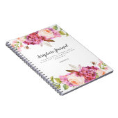 Floral Bouquet Personalized Scriptjournaal Notitieboek (Rechterzijde)