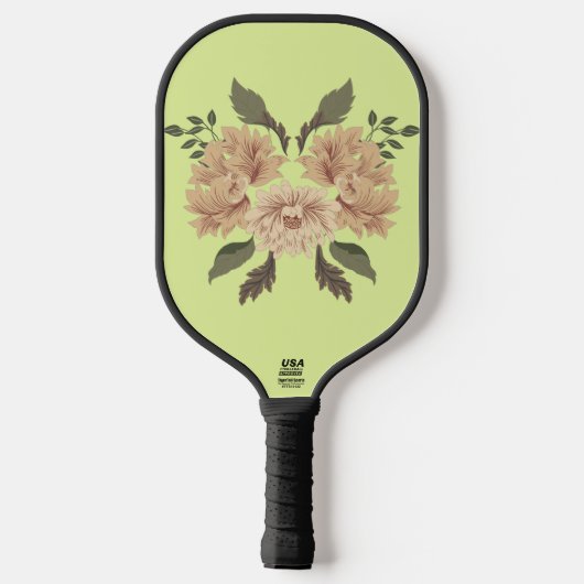 Floral Bouquet Pickleball Paddle (Achterkant)
