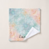 Floral bouquet purple garden bad handdoek (Wasdoekje)