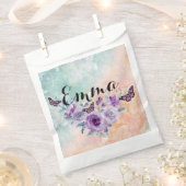 Floral bouquet purple garden bedankzakje (Geknipt)