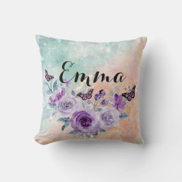 Floral bouquet purple garden kussen