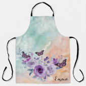 Floral bouquet purple garden schort (Voorkant)