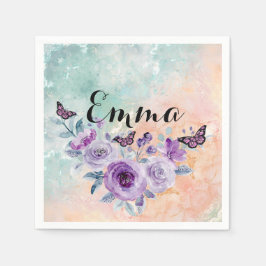 Floral bouquet purple garden servet